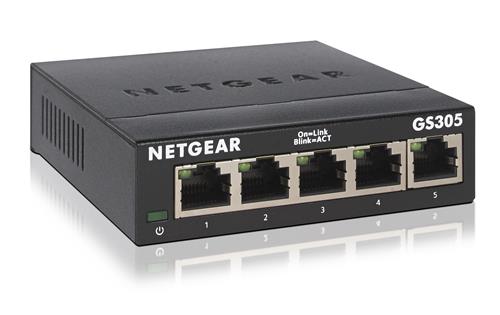 NETGEAR GS305 Non gestito L2 Gigabit Ethernet (10/100/1000) Nero