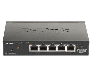 D-Link DGS-1100-05PDV2 switch di rete Gestito Gigabit Ethernet (10/100/1000) Supporto Power over Ethernet (PoE) Nero