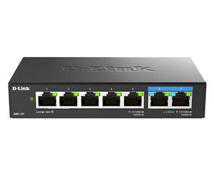 D-Link DMS-107 switch di rete Non gestito Gigabit Ethernet (10/100/1000) Nero