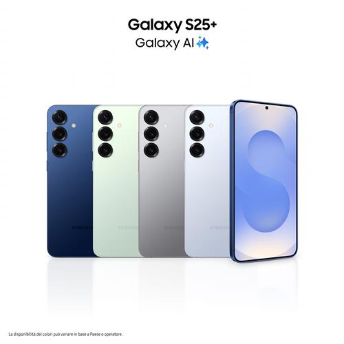 Samsung Galaxy S25+ Smartphone AI, Display 6.7'' QHD+ Dynamic AMOLED 2X, Fotocamera 50MP, RAM 12GB, 256GB, 4.900 mAh, Mint
