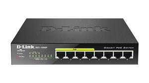 D-Link DGS-1008P switch di rete Non gestito Gigabit Ethernet (10/100/1000) Supporto Power over Ethernet (PoE) Nero