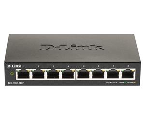 D-Link DGS-1100-08V2 switch di rete Gestito L2 Gigabit Ethernet (10/100/1000) Nero