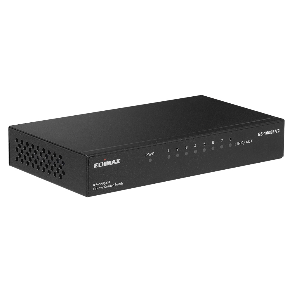 Edimax GS-1008E V2 switch di rete Non gestito Gigabit Ethernet (10/100/1000) Nero