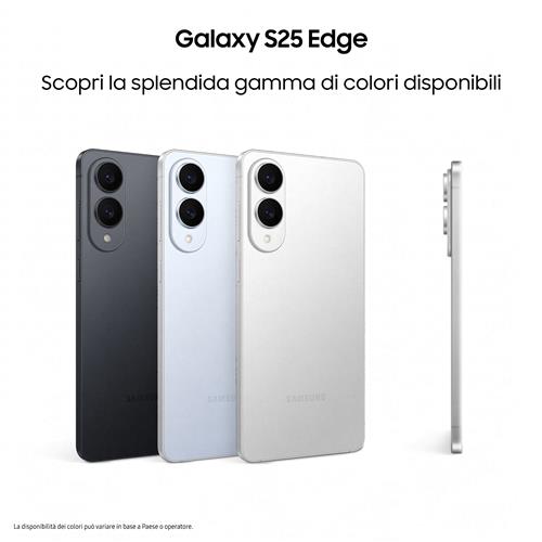 Samsung Galaxy S25 Edge, Smartphone AI, Display 6.7'' QHD+ Dynamic AMOLED 2X, Fotocamera 200MP, RAM 12GB, 512GB, 3.900 mAh, Titanium Icyblue