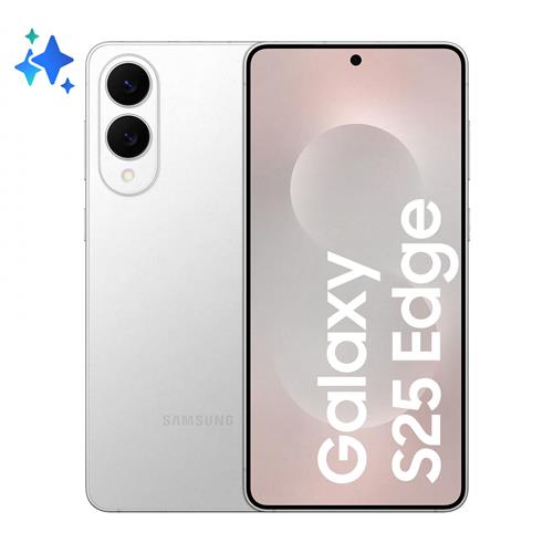 Samsung Galaxy S25 Edge, Smartphone AI, Display 6.7'' QHD+ Dynamic AMOLED 2X, Fotocamera 200MP, RAM 12GB, 256GB, 3.900 mAh, Titanium Silver
