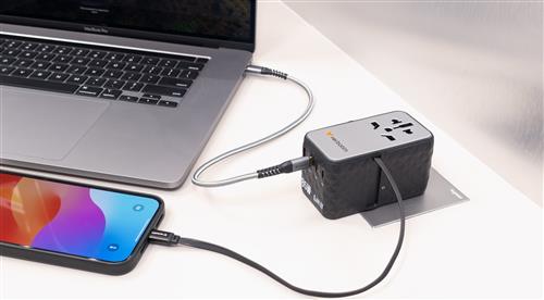 CHARGE N TRAVEL ADAPTER DIAMOND 85W RETRACTABLE CABLE CNT-02