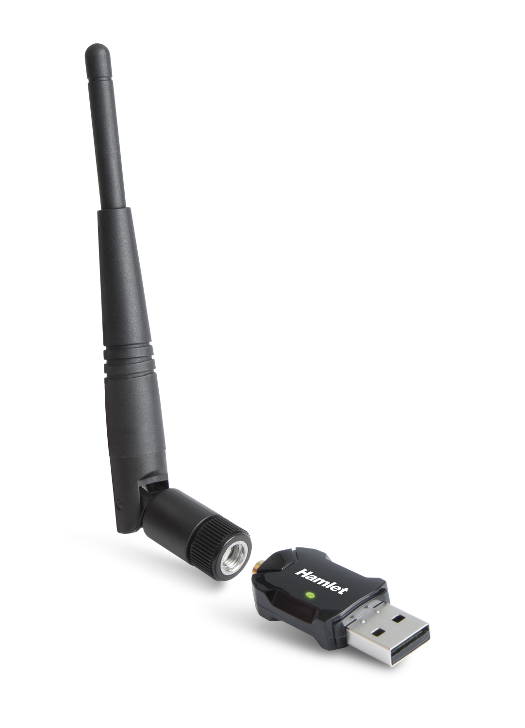 Hamlet Adattatore USB Wi-Fi 600Mbps Dual Band 5GHz + 2.4GHz standard 802.ac con antenna rimovibile