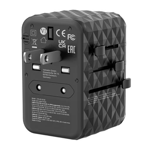GAN III  TRAVEL ADAPTER UTA-05 2XUSB-C PD 65W / QC 4+/2 X USB-A