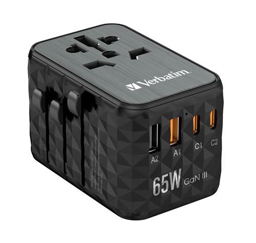 GAN III  TRAVEL ADAPTER UTA-05 2XUSB-C PD 65W / QC 4+/2 X USB-A