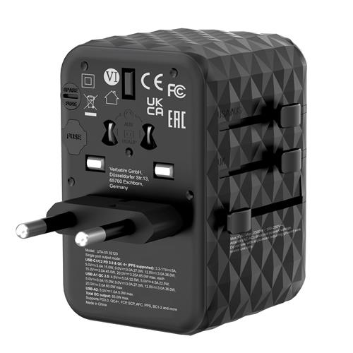 GAN III  TRAVEL ADAPTER UTA-05 2XUSB-C PD 65W / QC 4+/2 X USB-A