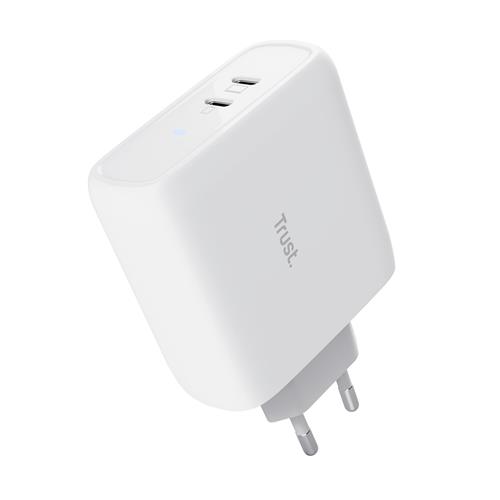 MAXO 65W 2P USB-C CHARGER WHT .
