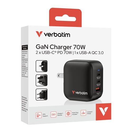 MINI GAN CHARGER 70W 3 PORT US/EU/UK ADP