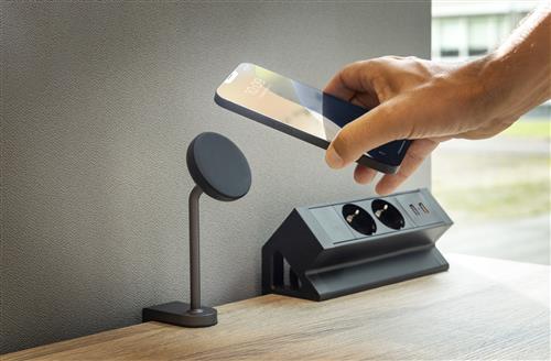 ZENS OFFICE CHARGING MOUNT PR INCL WALL CHARGER-BLACK