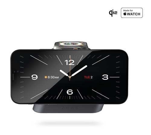 ZENS PRO2 NIGHTSTAND-WALL CRGR MAGNETIC WRLS CHARGER-BLACK