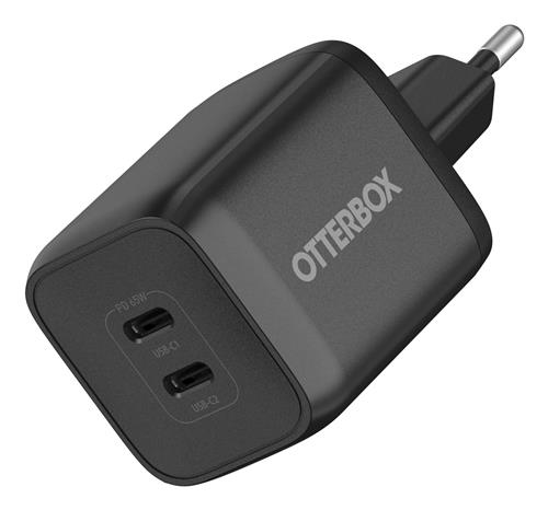 OB STD EU WALL CHARGER 65W GAN USB-C 45W+20W PD BLACK PROPACK