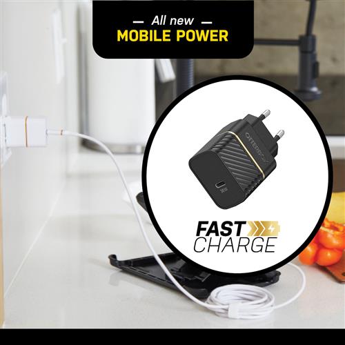 OTTERBOX EU WALL CHARGER 30W GAN 1X USB-C 30W USB-PD BLACK