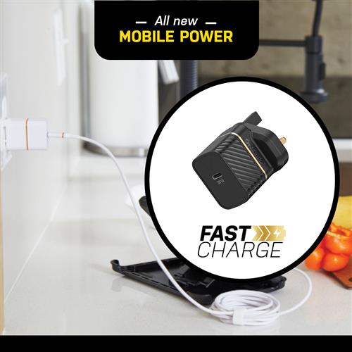 OTTERBOX UK WALL CHARGER 30W GAN 1X USB-C 30W USB-PD BLACK