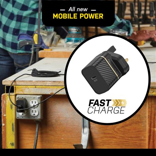 OTTERBOX UK WALL CHARGER 30W GAN 1X USB-C 30W USB-PD BLACK
