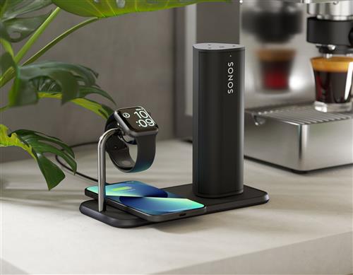 ZENS DUAL+WATCH WRLS CHARGE INCL WALL CHARGER-BLACK