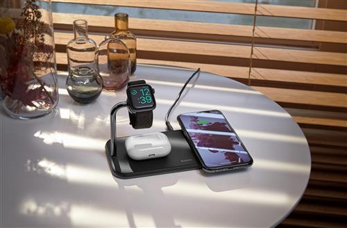 ZENS DUAL+WATCH WRLS CHARGE INCL WALL CHARGER-BLACK