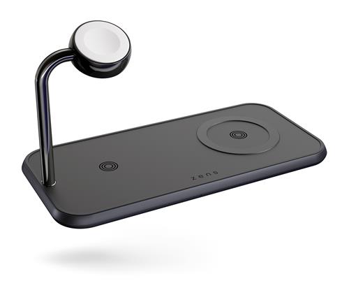 ZENS DUAL+WATCH WRLS CHARGE INCL WALL CHARGER-BLACK