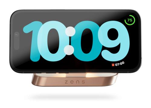 ZENS NIGHTSTAND-WALL CHARGER MAGNETIC WRLS CHARGER-COPPER