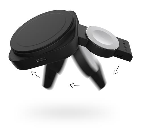 ZENS PRO2 TRAVEL WIRELESS CHARGER - BLACK