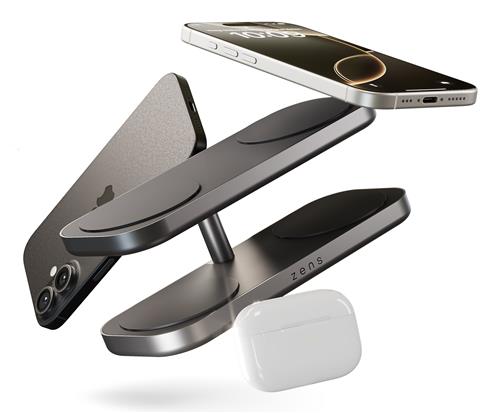 ZENS QUATTRO WRLS CHARGER PRO 4 INCL WALL CHARGER-BLACK