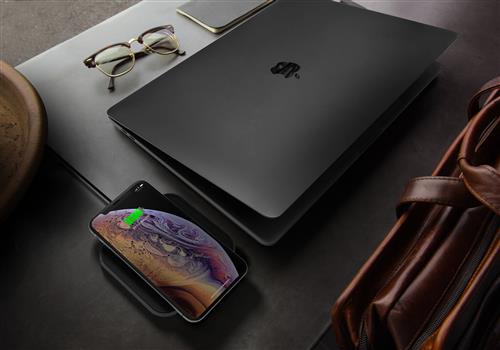 ZENS SINGLE WRLS CHARGER INCL. WALL CHARGER -BLACK