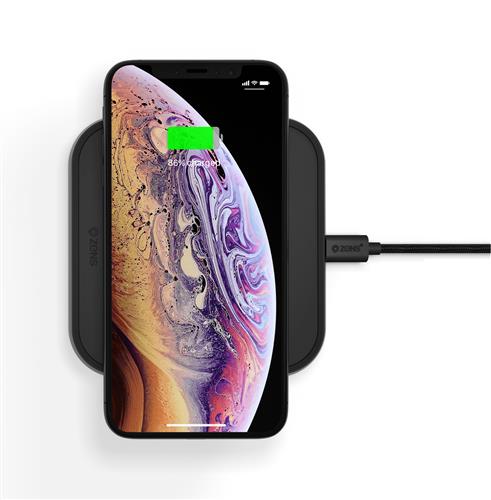 ZENS SINGLE WRLS CHARGER INCL. WALL CHARGER -BLACK