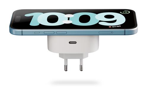 ZENS WIRELESS CHARGING ADAPTER EU TYPE C + 18W USB-C-WHITE