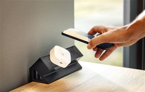 ZENS WIRELESS CHARGING ADAPTER EU TYPE C + 18W USB-C-WHITE