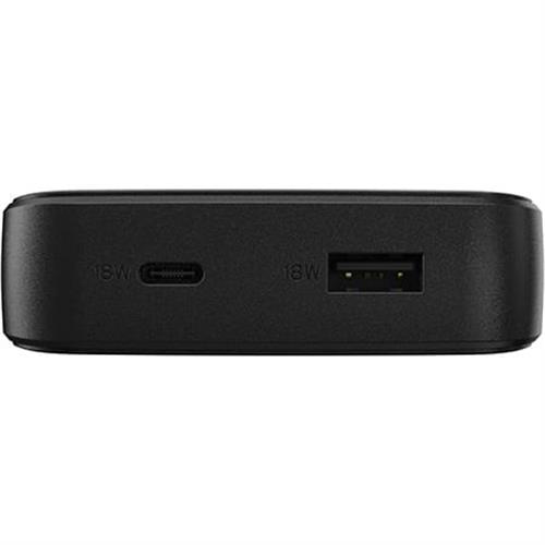 POWER BANK 15K MAH USB A AND C 18W USB-PD - black