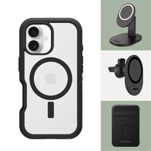 OB DEFENDER XT CLEAR APPLE IPHONE 16 DARK SIDE - CLEAR/BLAC