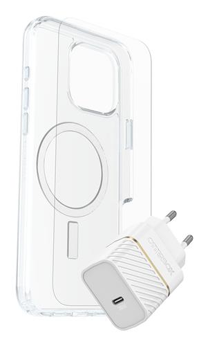 OB SYM CLEAR MAGSAFE/PREM GLASS EU USB-C Wall Charger 30W-white