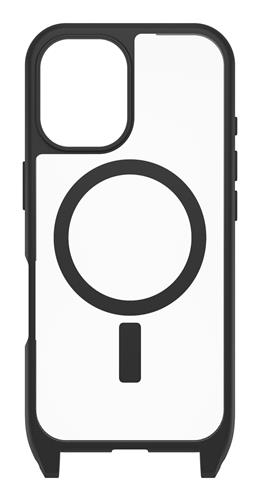 OB REACT NECKLACEMAGSAFE APPLE iPhone16 BlackCr-clear/black-PrP
