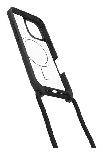 OB REACT NECKLACEMAGSAFE APPLE iPhone16 BlackCr-clear/black-PrP