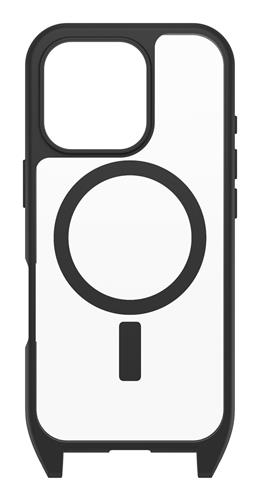 OB REACT NECKLACEMAGSAFE APPLE iPhone16 Pro BlackCr-clear/black
