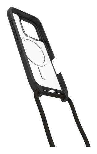 OB REACT NECKLACEMAGSAFE APPLE iPhone16 Pro BlackCr-clear/black