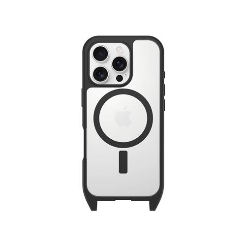 OB REACT NECKLACEMAGSAFE APPLE iPhone16Pro BlCr-clear/black-Prp