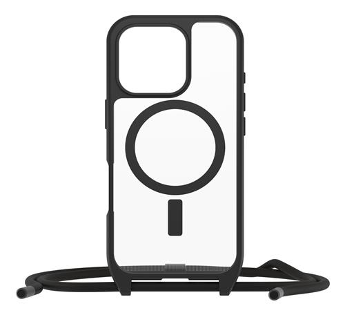 OB REACT NECKLACEMAGSAFE APPLE iPhone16Pro BlCr-clear/black-Prp