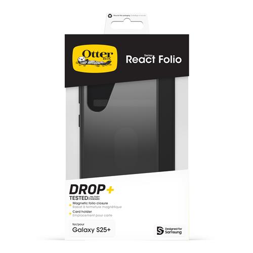 OB REACTFOLIO SAMSUNGGALAXYS25+ Black Crystal - clear/black