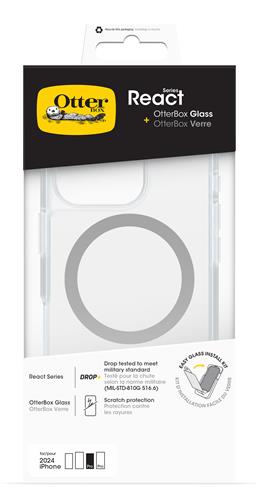 OB REACT MAGSAFE + GLASS APPLE iPhone 16 Pro clear