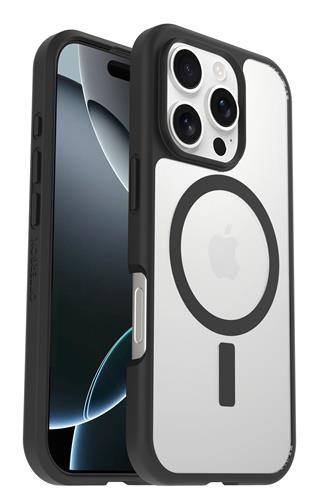 OB REACT MAGSAFE APPLE IPHONE16 Pro Black Cryst-clear/blac -ProP