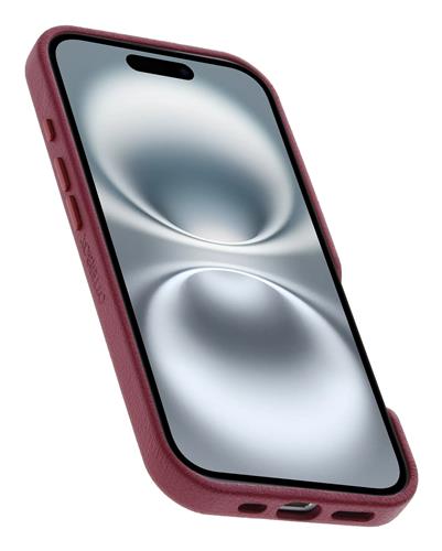 OB SYM CACTUS LEATHER APPLE iPhone 16 Maroon Bells - red