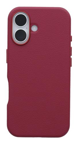 OB SYM CACTUS LEATHER APPLE iPhone 16 Maroon Bells - red