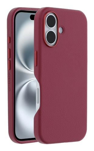 OB SYM CACTUS LEATHER APPLE iPhone 16 Maroon Bells - red