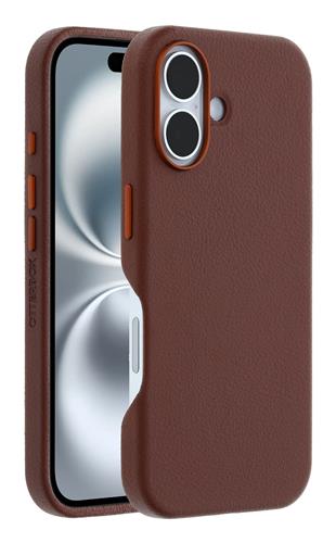OB SYM CACTUS LEATHER APPLE iPhone 16 Rich Adobe - brown