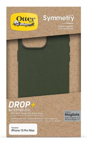 OB SYMETRY APPLEIPHONE 15PROMAX Cactus Leather Groove green