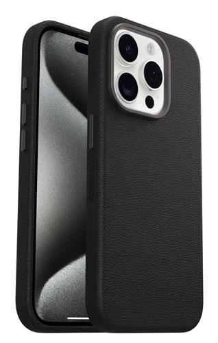 OB SYMMETRY APPLE IPHONE 15PRO Cactus Leather Noir Ash black